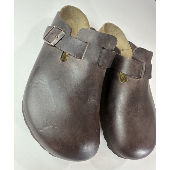 Birkenstock Boston Oiled Waxy Leather Buckle Clogs Slip On Sandal Shoes L6 M4 - Picture 5 of 15